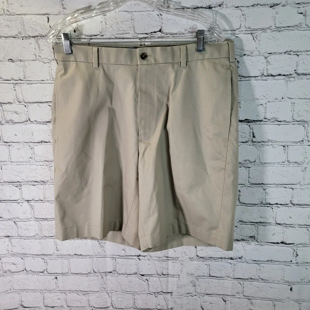 Brooks Brothers Advantage Chino Shorts Mens 34 X 8.5‎ Khaki Tan Golf Classic